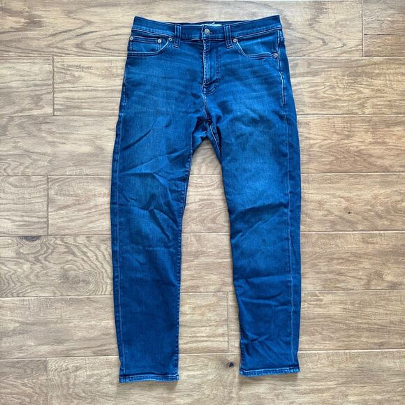 Madewell Jeans Men's Size 31x30 Athletic Slim Dark Wash Tapered Leg AE352 - Picture 1 of 12